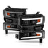 ANZO 19-22 Chevrolet Silverado 1500 LED Proj HL w/Lgt Bar SwBk Seq. Blk w/In. Light - Passenger Side - Striker Modified