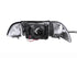 ANZO 1987-1993 Ford Mustang Crystal Headlights Black w/ Corner Lights 3pc - Striker Modified