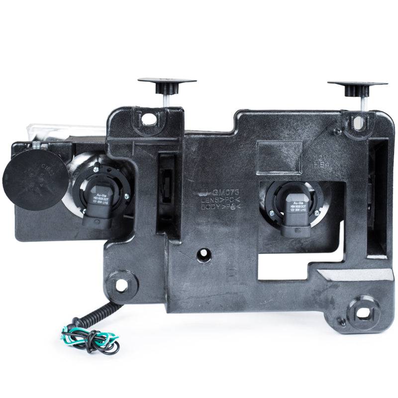 ANZO 1988-1998 Chevrolet C1500 Crystal Headlights Black w/ Low - Brow - Striker Modified