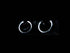 ANZO 1992-1998 BMW 3 Series E36 Projector Headlights w/ Halo Black G2 1 pc - Striker Modified