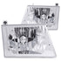 ANZO 1992-2006 Ford Econoline Crystal Headlights Chrome - Striker Modified