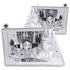 ANZO 1992-2006 Ford Econoline Crystal Headlights Chrome - Striker Modified