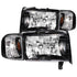 ANZO 1994-2001 Dodge Ram Crystal Headlights Black - Striker Modified