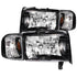 ANZO 1994-2001 Dodge Ram Crystal Headlights Black - Striker Modified