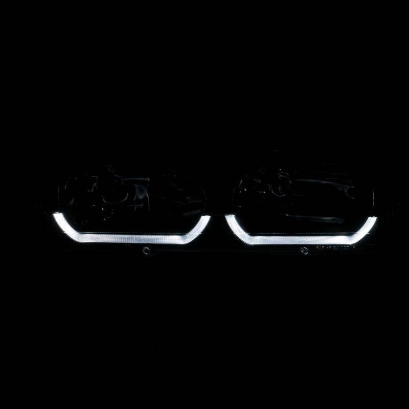 ANZO 1994-2001 Dodge Ram Crystal Headlights Black - Striker Modified