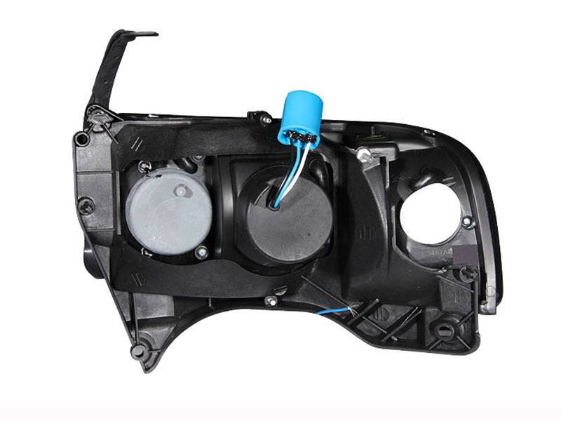 ANZO 1994-2001 Dodge Ram Crystal Headlights Chrome w/ LED - Striker Modified