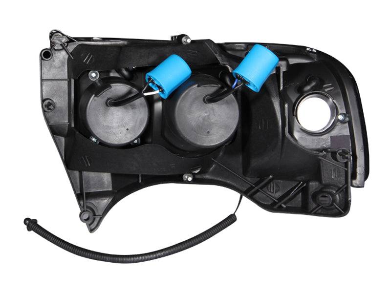 ANZO 1994-2001 Dodge Ram Projector Headlights w/ Halo Black - Striker Modified