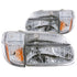 ANZO 1995-2001 Ford Explorer Crystal Headlights Chrome w/ Corner Lights 2pc - Striker Modified