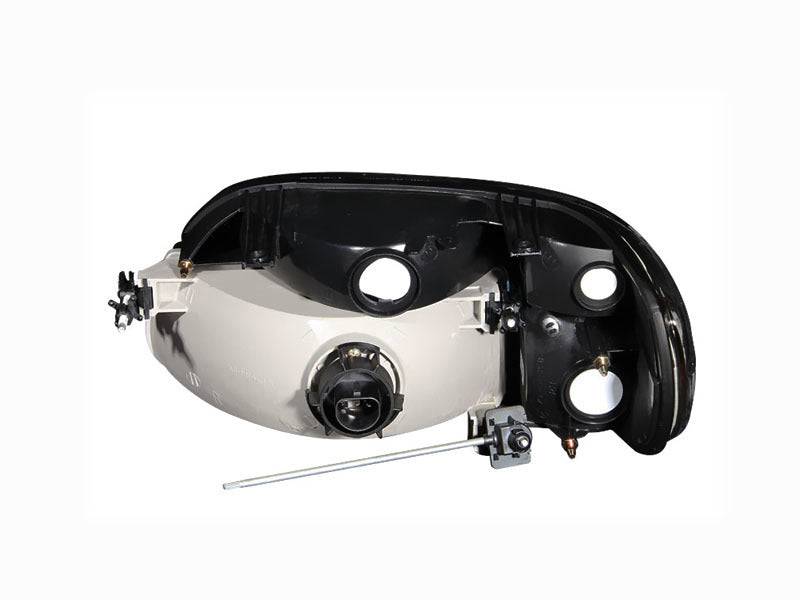 ANZO 1995-2001 Ford Explorer Crystal Headlights Chrome w/ Corner Lights 2pc - Striker Modified