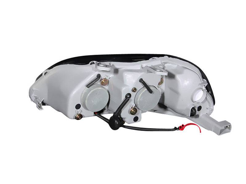 ANZO 1996-1998 Honda Civic Projector Headlights w/ Halo Black - Striker Modified