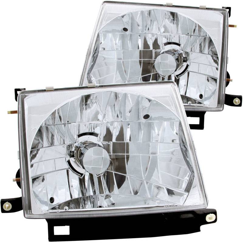 ANZO 1997-2000 Toyota Tacoma Crystal Headlights Chrome - Striker Modified