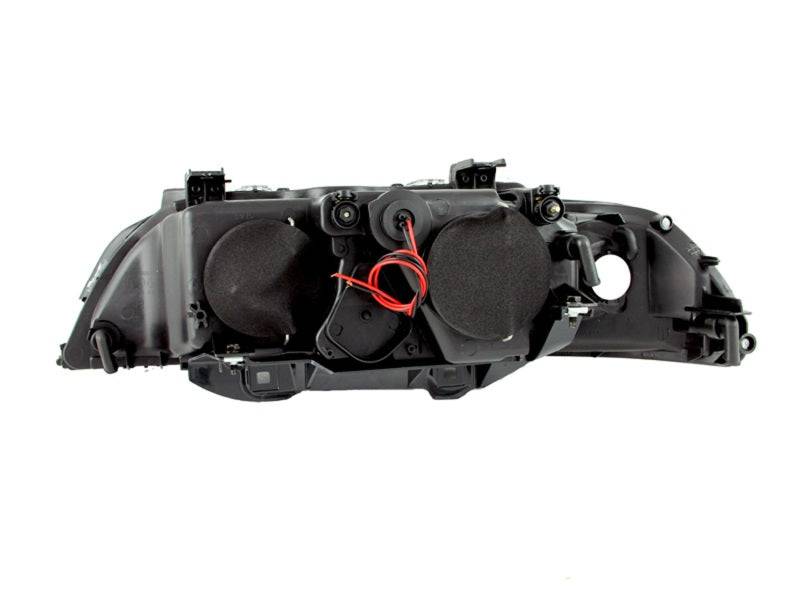 ANZO 1997-2001 BMW 5 Series Projector Headlights w/ Halo Black - Striker Modified