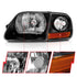 ANZO 1997-2003 Ford F150 Crystal Headlight Black w/ Parking Light - Striker Modified