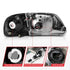 ANZO 1997-2003 Ford F150 Crystal Headlight Black w/ Parking Light - Striker Modified