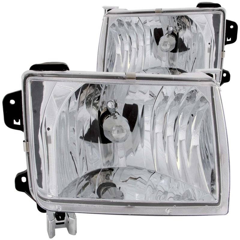 ANZO 1998-2000 Nissan Frontier Crystal Headlights Chrome - Striker Modified