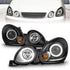 ANZO 1998-2005 Lexus Gs300 Projector Headlights w/ Halo Black - Striker Modified
