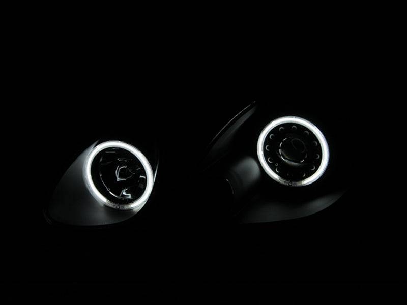 ANZO 1998-2005 Lexus Gs300 Projector Headlights w/ Halo Black - Striker Modified