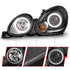 ANZO 1998-2005 Lexus Gs300 Projector Headlights w/ Halo Black - Striker Modified