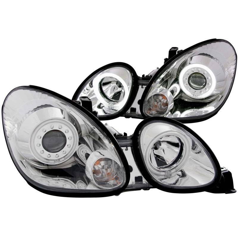 ANZO 1998-2005 Lexus Gs300 Projector Headlights w/ Halo Chrome - Striker Modified