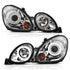ANZO 1998-2005 Lexus Gs300 Projector Headlights w/ Halo Chrome - Striker Modified