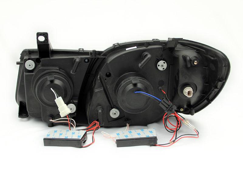 ANZO 1998-2007 Lexus Lx470 Projector Headlights w/ Halo Black (CCFL) - Striker Modified
