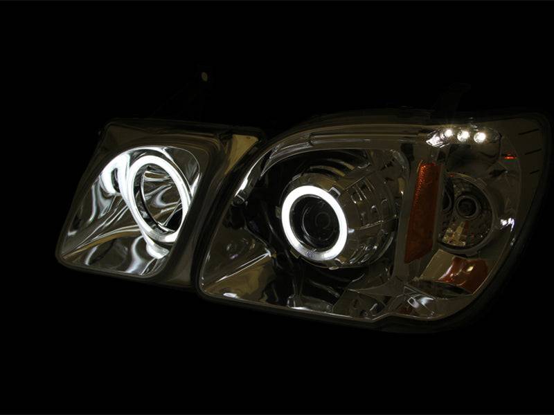 ANZO 1998-2007 Lexus Lx470 Projector Headlights w/ Halo Black (CCFL) - Striker Modified