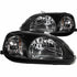 ANZO 1999-2000 Honda Civic Crystal Headlights Black - Striker Modified