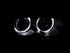 ANZO 1999-2001 BMW 3 Series E46 Projector Headlights w/ Halo Black - Striker Modified