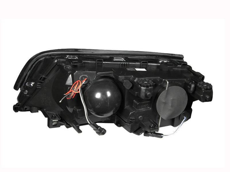 ANZO 1999-2001 BMW 3 Series E46 Projector Headlights w/ Halo Black - Striker Modified
