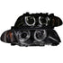 ANZO 1999-2001 BMW 3 Series E46 Projector Headlights w/ Halo Black (CCFL) - Striker Modified