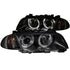 ANZO 1999-2001 BMW 3 Series E46 Projector Headlights w/ Halo Black (CCFL) - Striker Modified