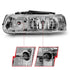 ANZO 1999-2002 Chevrolet Silverado 1500 Crystal Headlights Chrome - Striker Modified
