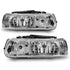 ANZO 1999-2002 Chevrolet Silverado 1500 Crystal Headlights Chrome - Striker Modified