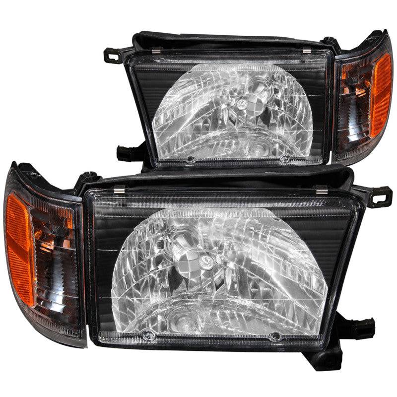 ANZO 1999-2002 Toyota 4Runner Crystal Headlights Black - Striker Modified