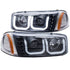 ANZO 1999-2006 Gmc Sierra 1500 Projector Headlights w/ U-Bar Black - Striker Modified
