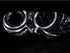 ANZO 2000-2003 BMW 3 Series E46 Projector Headlights w/ Halo Chrome - Striker Modified