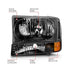ANZO 2000-2004 Ford Excursion Crystal Headlights Black - Striker Modified