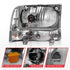 ANZO 2000-2004 Ford Excursion Crystal Headlights Black - Striker Modified