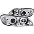 ANZO 2000-2004 Infiniti I30 Projector Headlights w/ Halo Chrome - Striker Modified