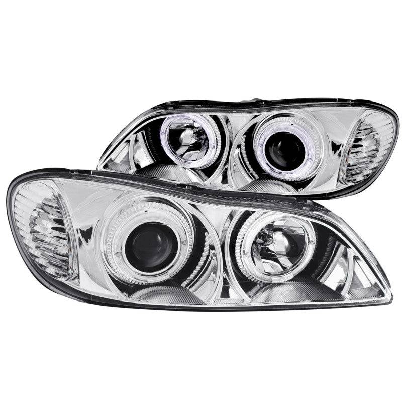ANZO 2000-2004 Infiniti I30 Projector Headlights w/ Halo Chrome - Striker Modified