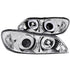 ANZO 2000-2004 Infiniti I30 Projector Headlights w/ Halo Chrome - Striker Modified