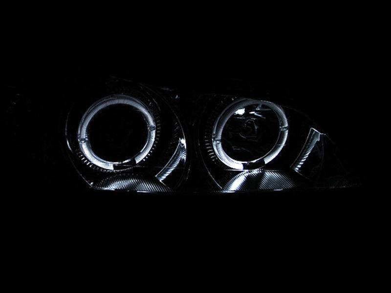 ANZO 2000-2004 Infiniti I30 Projector Headlights w/ Halo Chrome - Striker Modified