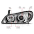 ANZO 2000-2004 Infiniti I30 Projector Headlights w/ Halo Chrome - Striker Modified
