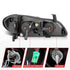 ANZO 2000-2004 Infiniti I30 Projector Headlights w/ Halo Chrome - Striker Modified