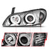 ANZO 2000-2004 Infiniti I30 Projector Headlights w/ Halo Chrome - Striker Modified