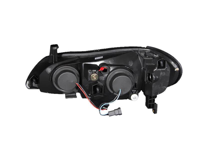 ANZO 2000-2004 Infiniti I30 Projector Headlights w/ Halo Chrome - Striker Modified