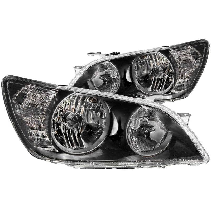 ANZO 2001-2005 Lexus Is300 Crystal Headlights Black - Striker Modified