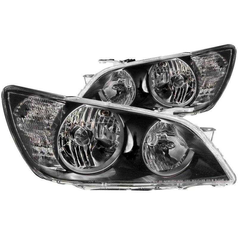 ANZO 2001-2005 Lexus Is300 Crystal Headlights Black - Striker Modified