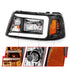 ANZO 2001-2011 Ford Ranger Crystal Headlights w/ Light Bar Black Housing - Striker Modified