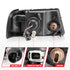 ANZO 2001-2011 Ford Ranger Crystal Headlights w/ Light Bar Black Housing - Striker Modified